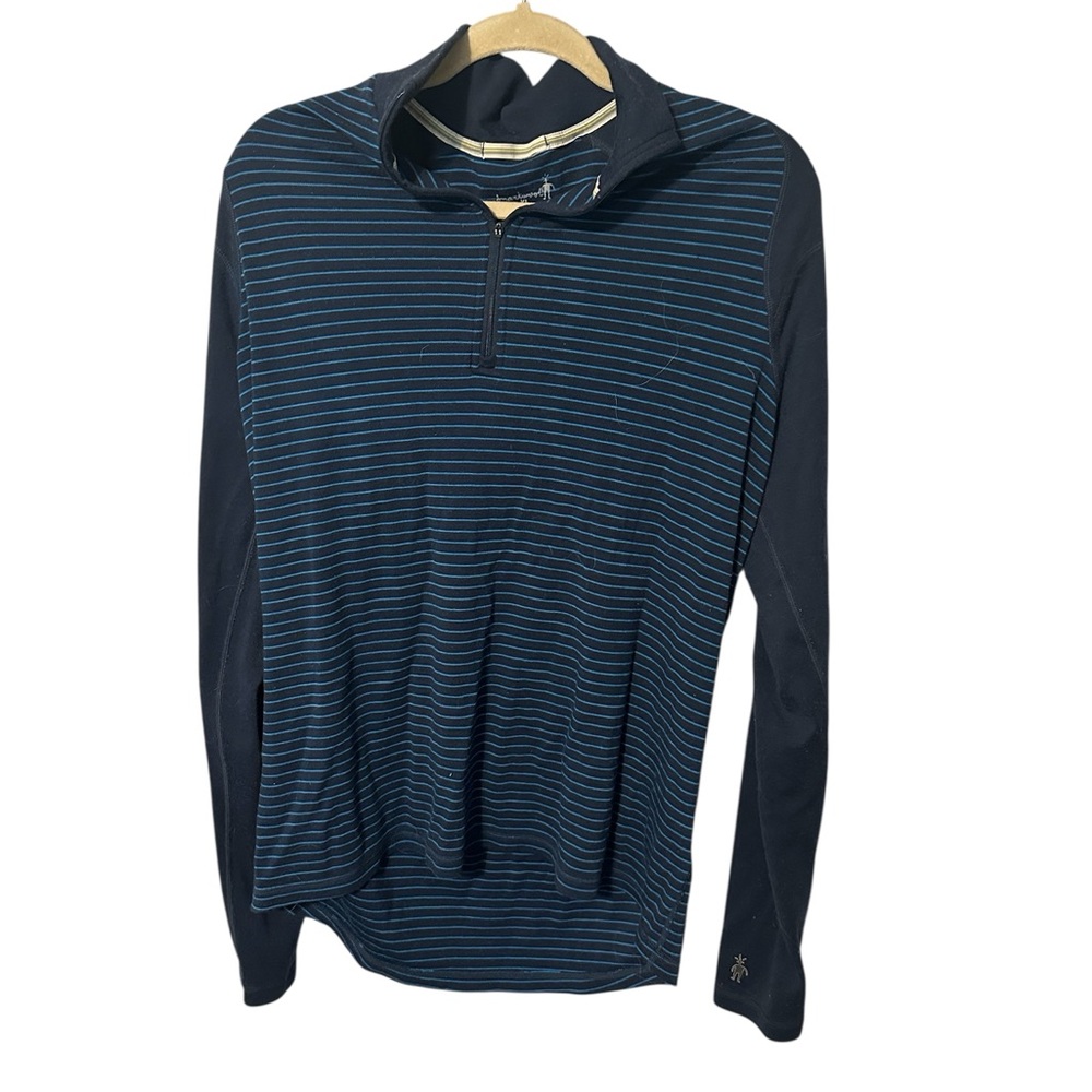 Smartwool Men's V-Neck Sweater Pullover XL Navy Blue
